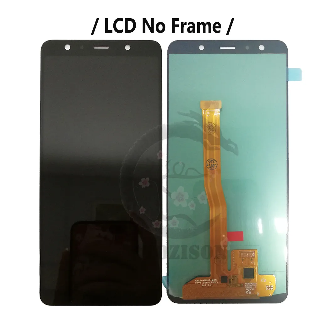 Display A750 con cornice per Samsung Galaxy A7 2018 schermo del cellulare Display LCD A750 SM-A750F/DS SM-A750FN/DS SM-A750G SM-A750GN schermo Touch