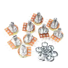 5 Pack Stereo Potentiometers 15mm Shaft #5