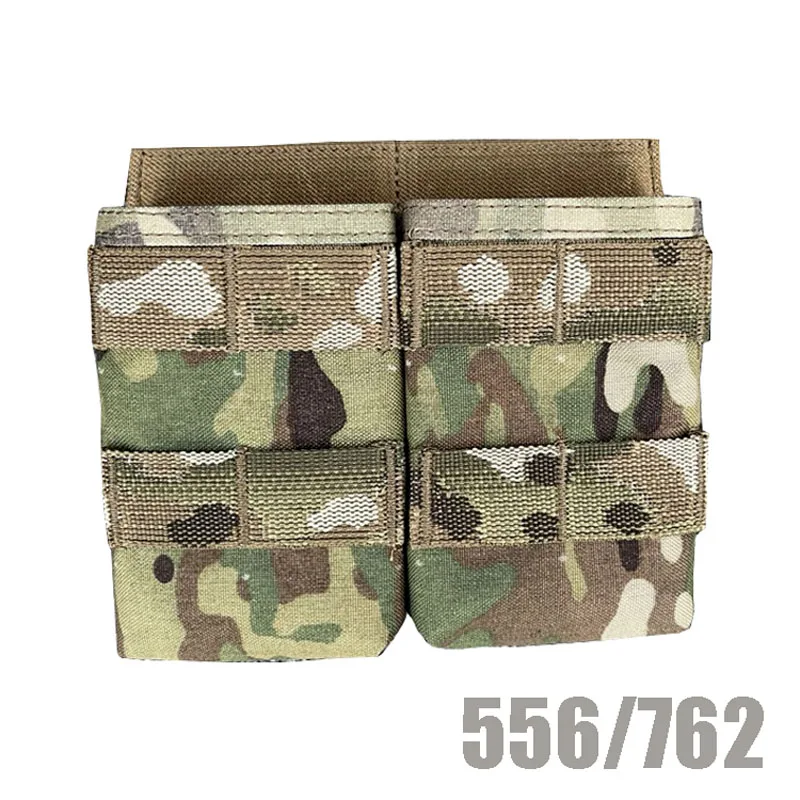 Tacticas-Universal Duplo Revista Bolsa para colete ao ar livre, Molle Bag, 556, 762, AK47