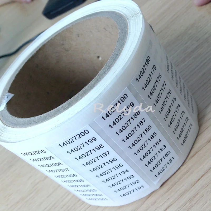 1000pcs 20x10mm Custom Item Code Qr Code Barcode Stickers Serial Numbers Packaging Labels Stock Mark Seal Tag