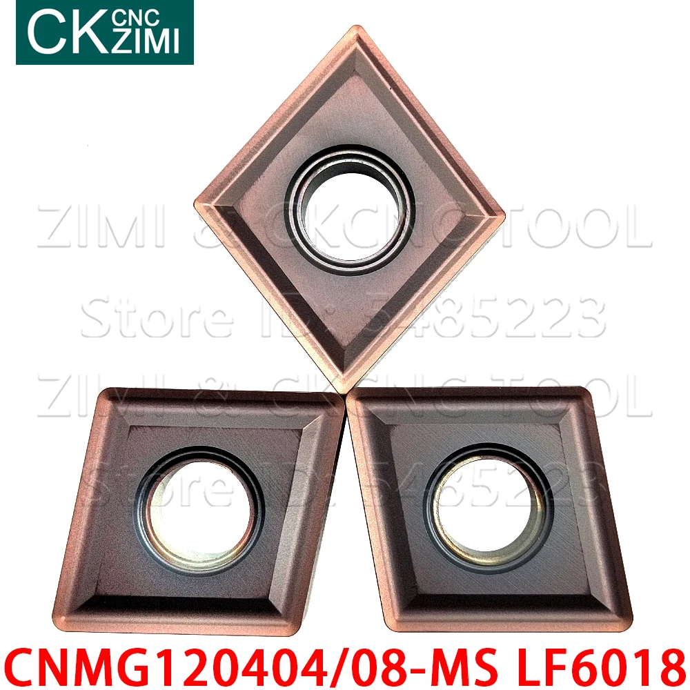 CNMG120404-MS LF6018 CNMG120408-MS LF6018 كربيد إدراج الخارجية تحول أدوات CNC قطع مخرطة أدوات CNMG ل الفولاذ المقاوم للصدأ