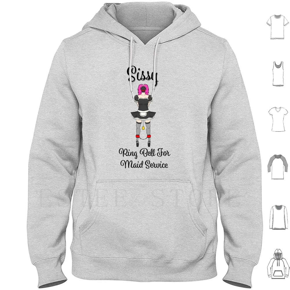 Sissy Maid Hoodies Long Sleeve Sissy Sissy Maid Gimp Sub Submissive Slave Femdom Domme Dom Sir Master Mistress Yes