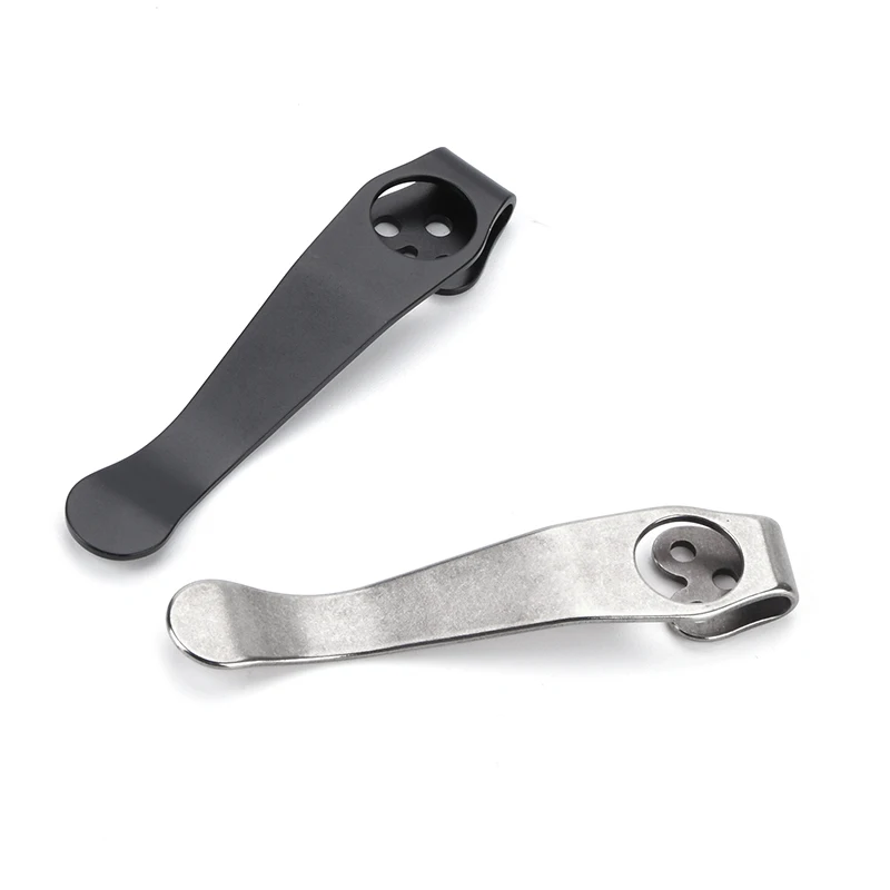 Imagem -03 - Titanium Back Clip Peça de Substituição para Spyderco Deep Carry Clip Bolso 3-hole Design Acessórios Faca Alta Qualidade C81 C10 C11