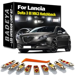 BADEYA 자동차 인테리어 조명 LED 키트, 란시아 델타 3 III MK3 (844) 해치백 2008-2014 캔버스 자동차 전구, 돔 맵 독서 램프