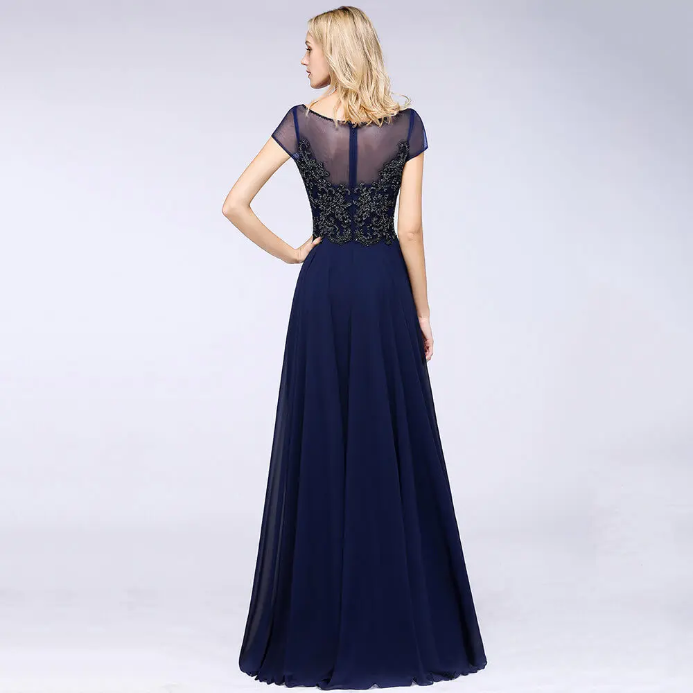 Robe de Soiree 2020 New Arrival Long Lace Evening Dress 2020 Elegant A-line Evening Gowns Female Formal Vestido de Festa Longo