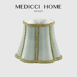 Medicci Home Chandelier Fabric Lampshade European Vintage Style Creative Sky Blue Plum Shape Household Art Deco Lamp Shade Small