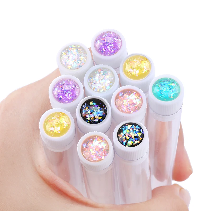 50Pc Reusable Eyebrow Brush Tube Eyelash Brush Eyebrow Brush Replaceable Dust-proof Sparkling Diamond Makeup Brush