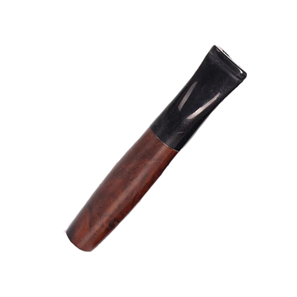 Ebony Wooden Smoke Mouthpieces Pipe Smoke Double Filter Heathy Wooden Pattern Cigarette Holder For Smoking Accessories