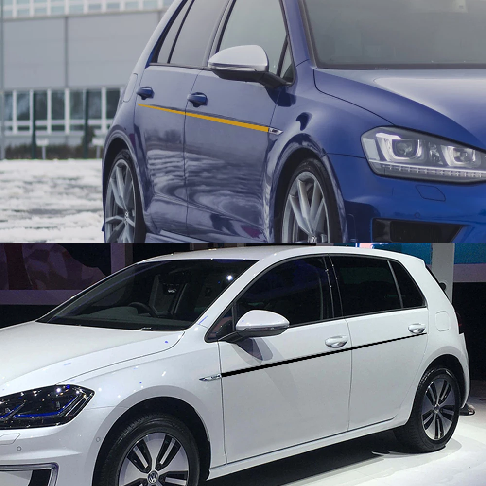 ل Volkswagen VW GOLF 7 8 5-الأبواب 2 قطعة ملصقات السيارات كلا الجانب شريط السيارات الفينيل الديكور الرياضة ضبط التصميم اكسسوارات السيارات