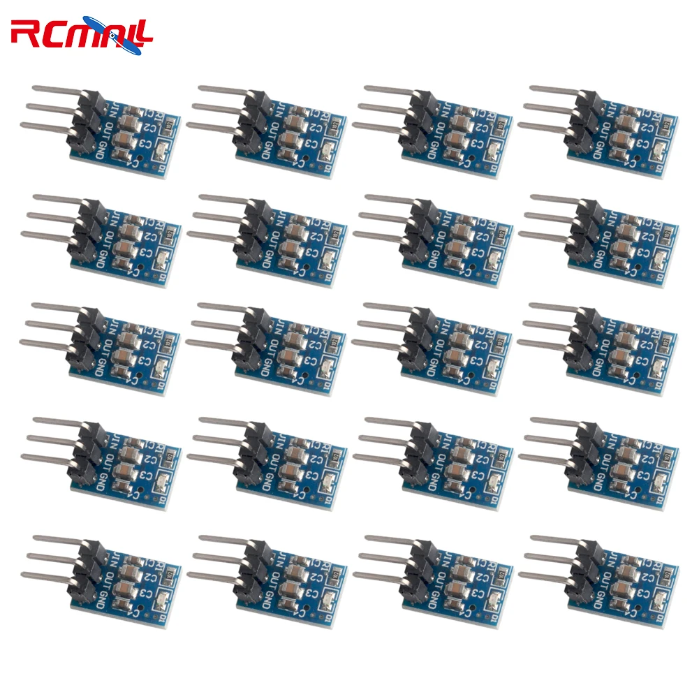 20Pcs AMS1117-3.3 DC Voltage Regulator Step Down Buck Converter Power Supply Module 4.75V-12V to 3.3V 800mA