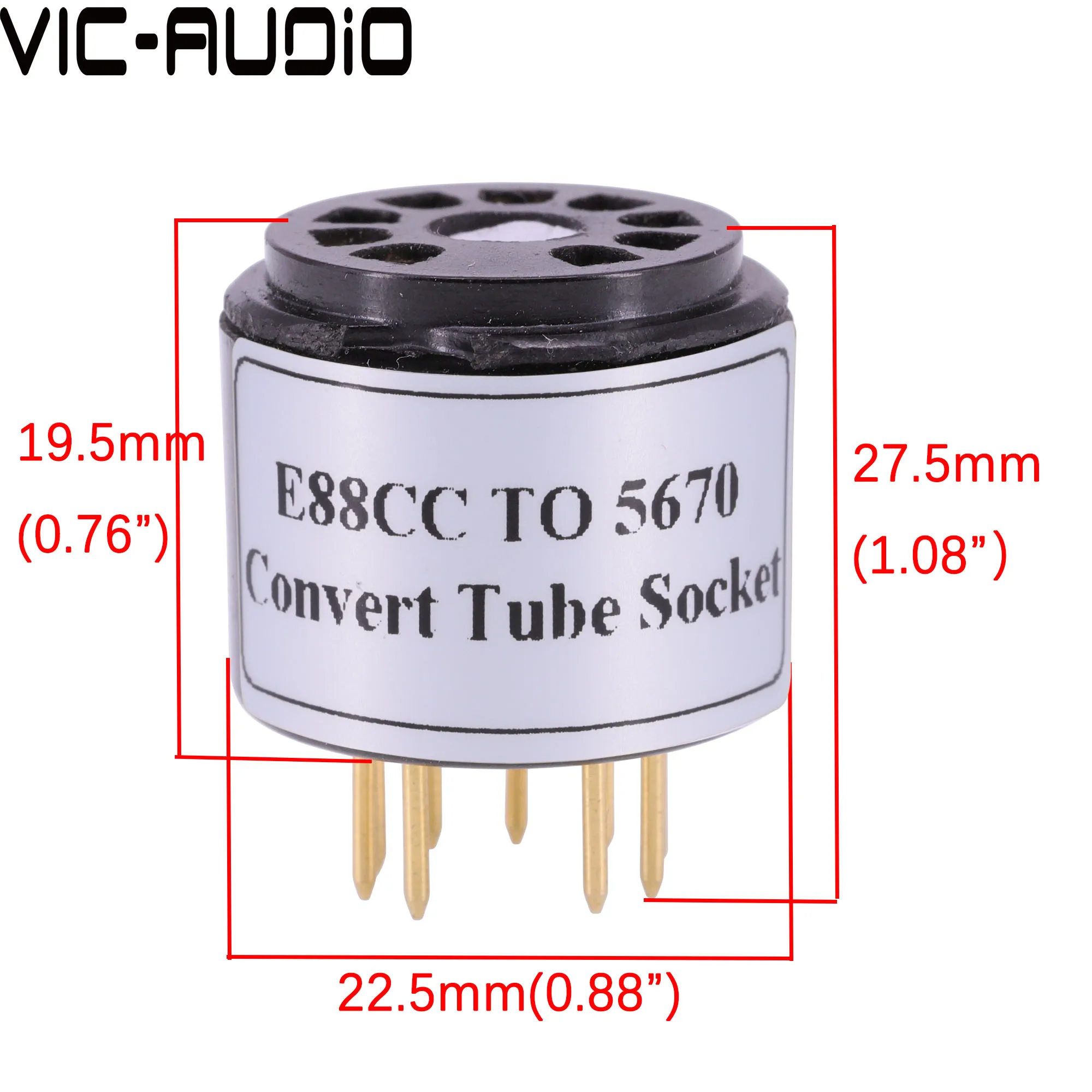 1PC E88CC 6922 6DJ8 6N11 (Top) TO 5670 6N3 (Bottom) Electronic Tube DIY Audio Vacuum Tube Adapter Socket Converter Free Shipping