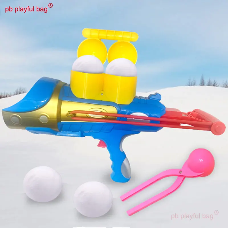 Bolsa Playful PB para deportes al aire libre, herramientas de lucha de bolas de nieve de invierno, juguetes interactivos para niños, regalos de navidad TG26