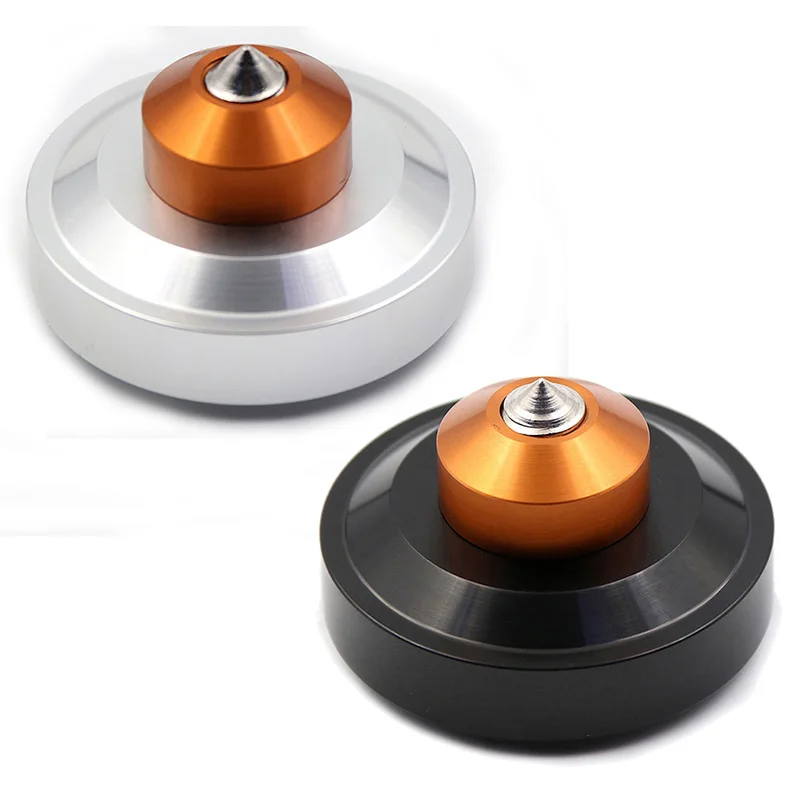 4pcs 39x26mm Aluminum Alloy Speaker Shock-absorbing Spike Pad Audio Amplifier Adjustable Bracket Stand Feet Nail #Two Colors