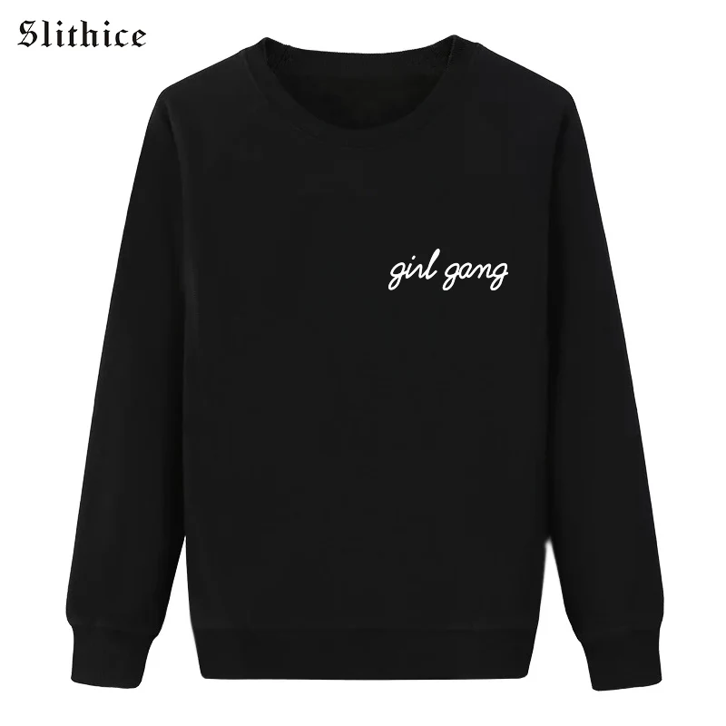 

Slithice Fashion Punk Style Women's Sweatshirts Tops Casual Letter Print girl gang harajuku ladies Pullovers Sweatshirt for girl