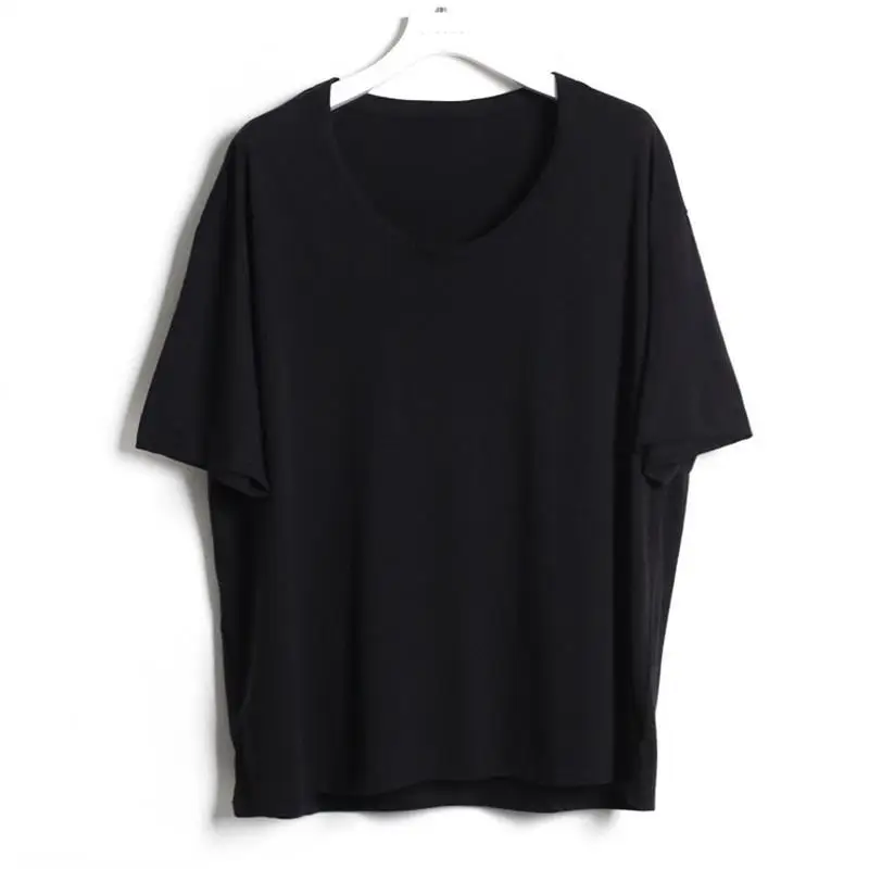 

Men's Short Sleeve T-Shirt Summer New Loose Solid Color Classic Simple Round Collar Leisure Large Size Half Sleeve