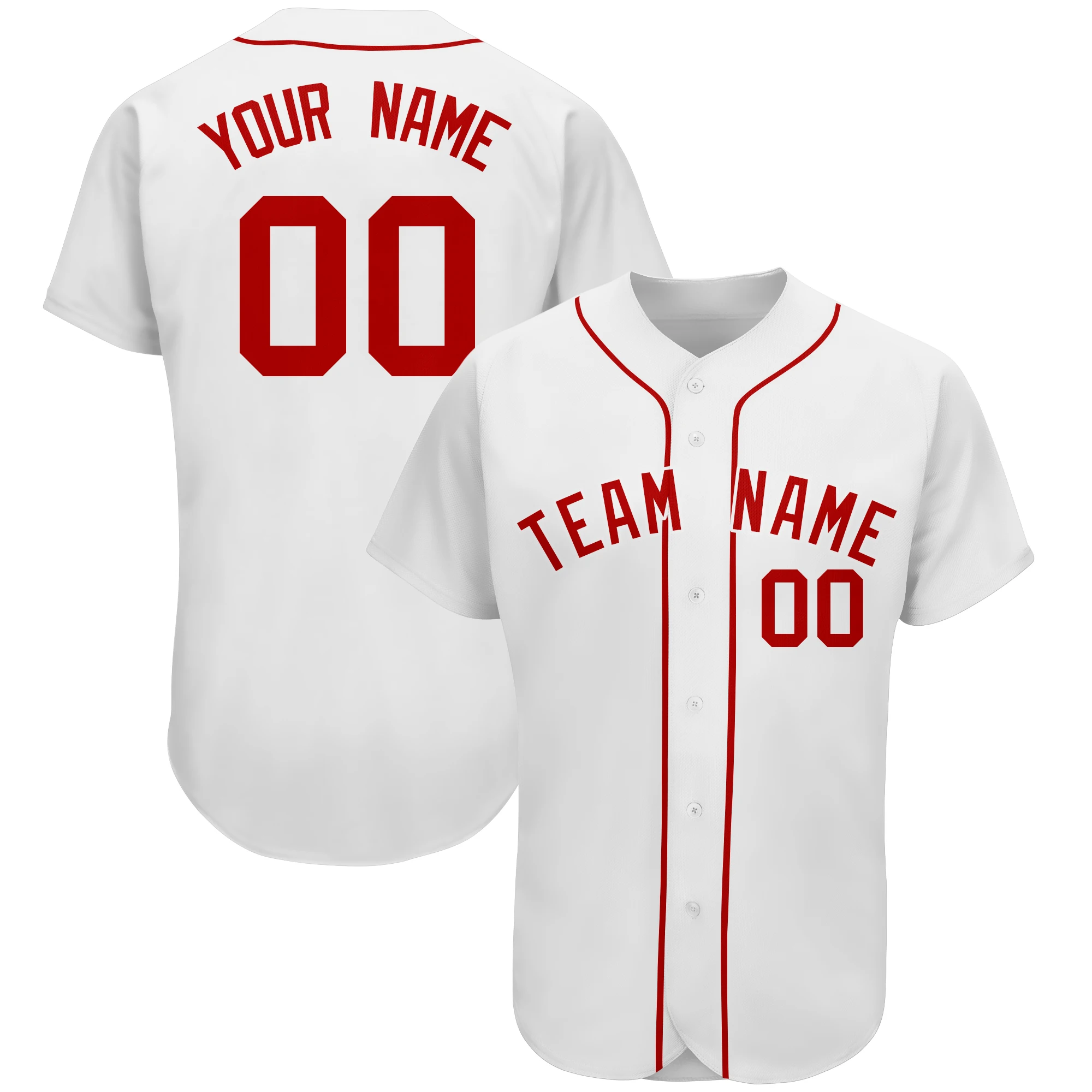 Personalized Baseball Jersey Print Team Name/Number Mesh Breathable Sleeve Shirts for Men/Youth Outdoors/Indoor Casual Big size