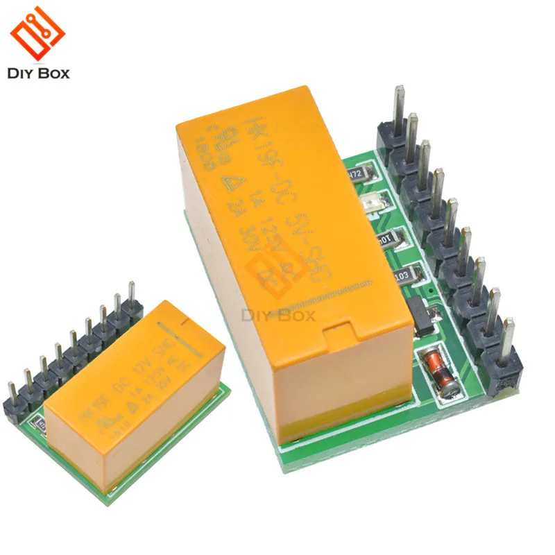 Ultra-small Double Pole Double Throw Polarity Relay Module Mini DC 5V 12V 1 Channel DPDT Relay Module Reversal Switch Board