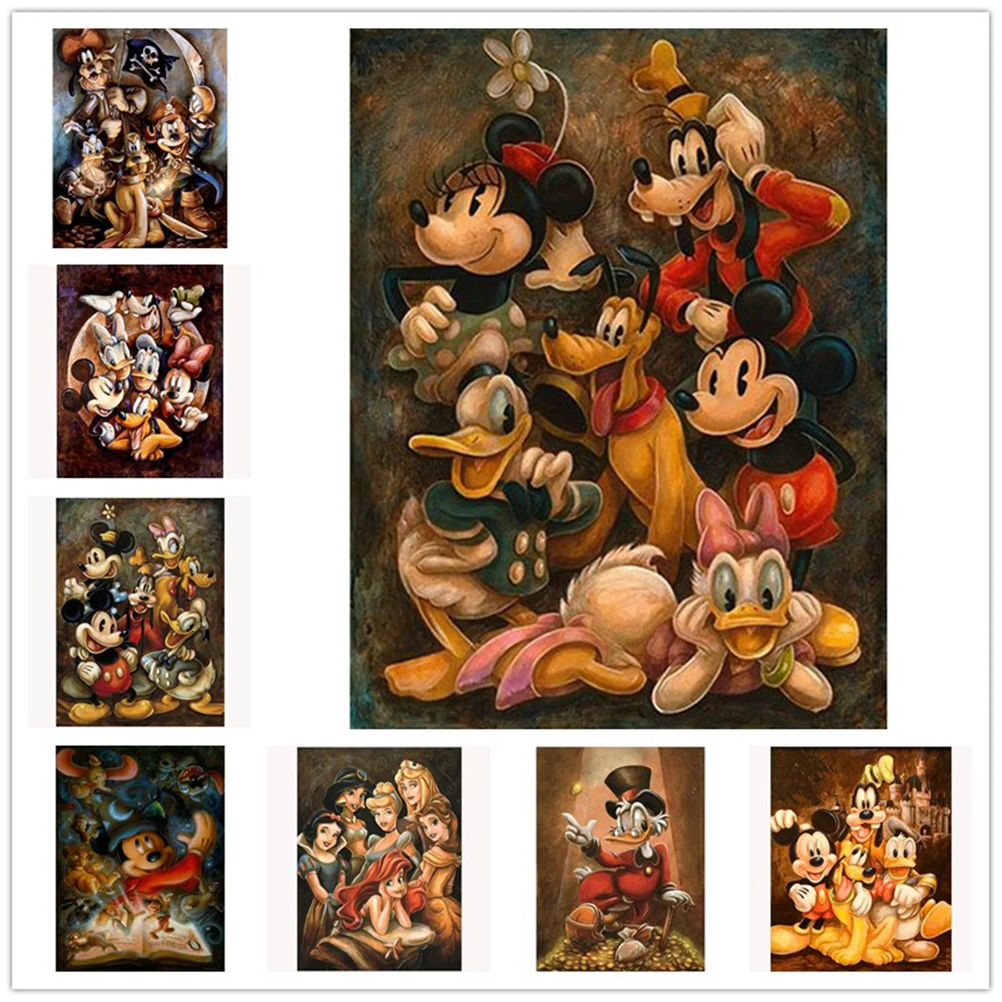 

Disney DIY Mickey Diamond painting Mickey Mouse and Donald Duck Rhinestone cross stitch kits handmade embroider Crafts for child