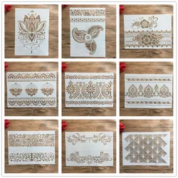 A4 29 * 21cm Mandala DIY Stencils Wall Painting Scrapbook Coloring Embossing Album Decorative Paper Card Template,wall stencil