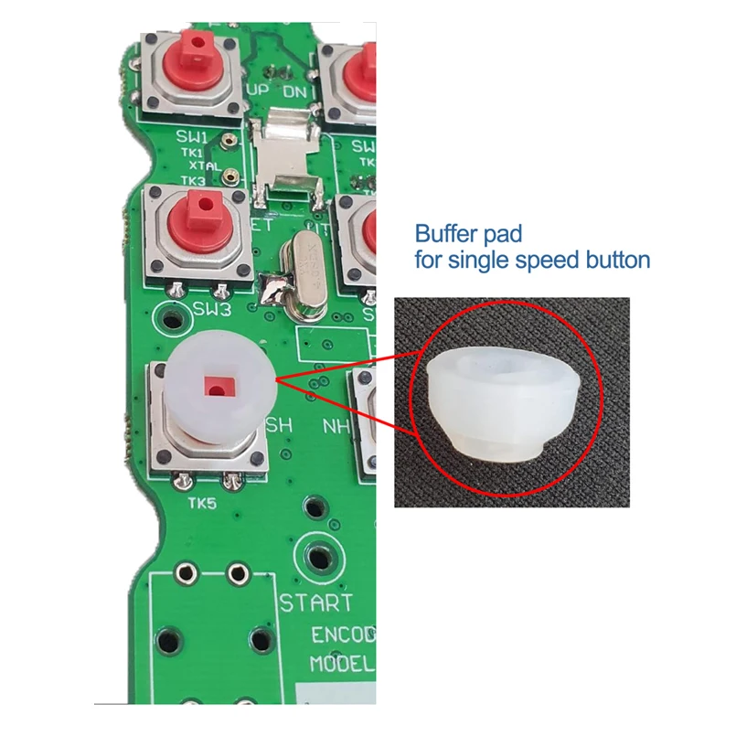 Żuraw Telecontrol i elektryczny przemysłowy radiowy pilot bezprzewodowy jednobiegowy przycisk żelowy sillcon bufor pad/cushin