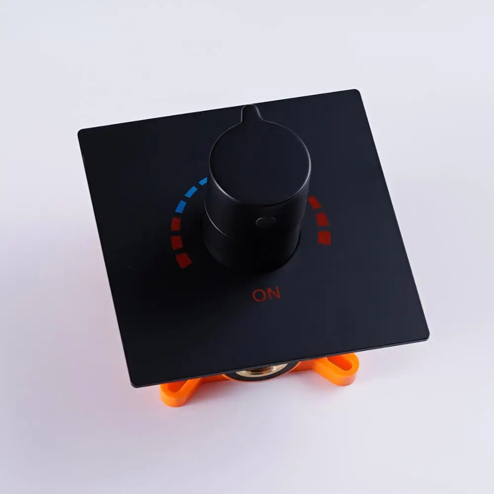 2024 Simple Style Plating Black 10 Inch Shower Head System Hot And Cold Mixer Faucet Rainfall Shower Kit