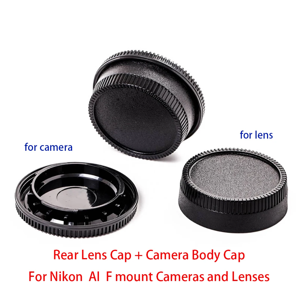 For Nikon AI F mount Cameras and Lenses , Rear Lens Cap + Camera Body Cap Set