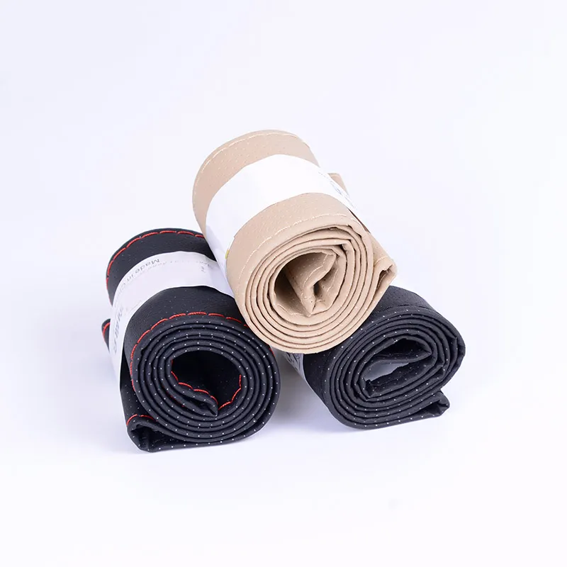 car steering Universal Leather braid for Steering Wheel Cover car With Needles And Thread Artificial Leather Covers Suit