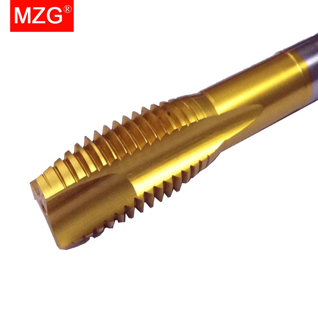 Mzg-torneira Espiral Reta da Flauta Cnc Extrusão de Jis Rosca Hss Torneiras do Parafuso da Máquina Parafuso Sulco Através do Furo Cego m2 m4 m8 M16 M10 M12 1pc