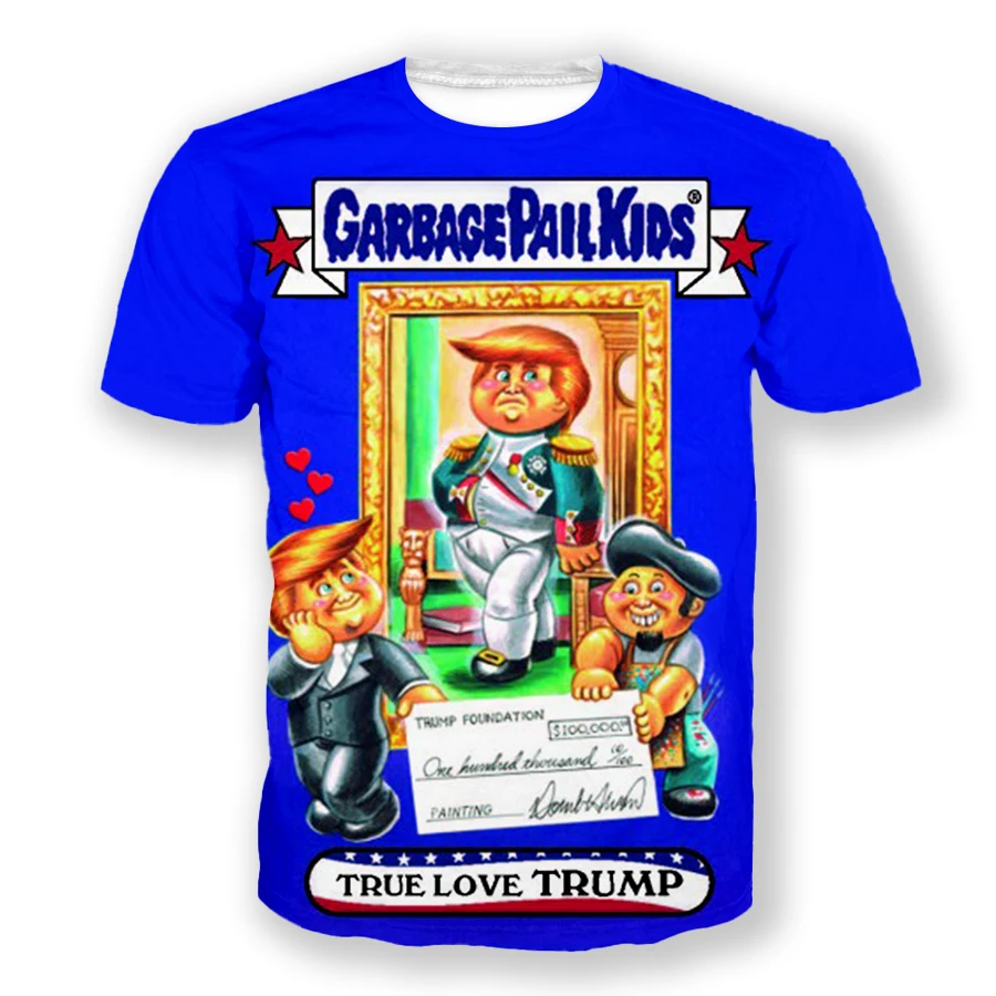 New Fashion  Women/men\'s 3D Print Cartoon Garbage Pail Kids Casual T-shirts Harajuku  T-shirts