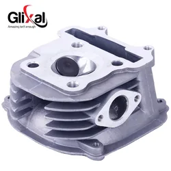 Glixal GY6 125cc Chinese Scooter Engine 52.4mm Cylinder Head Assy with Valves for 4T 152QMI ATV Go Kart Buggy Moped Quad