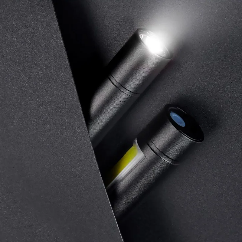 Waterproof Mini LED Flashlight USB Rechargable 3 Lighting Mode Torch Telescopic Portable Outdoor Night Lighting Camping