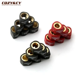 6PC Racing Roller Set Weight 18x14mm 9g 13g For Malaguti Ciak Master Eu3 125 150 200 Scooter Engine