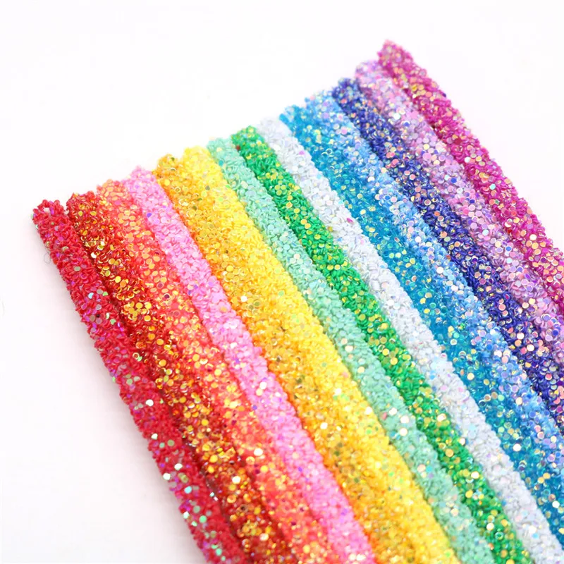 Résine 10yards 6mm paillettes strass paillettes garnitures Tube souple cordon corde cordes bricolage vêtement chaussures fête décoration mariage