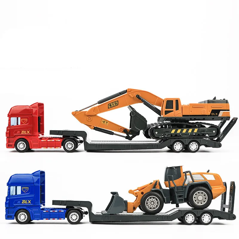 Exquisite 1:50 plastic flat transport truck model,transport engineering vehicle toys,high-simulation children\'s toys