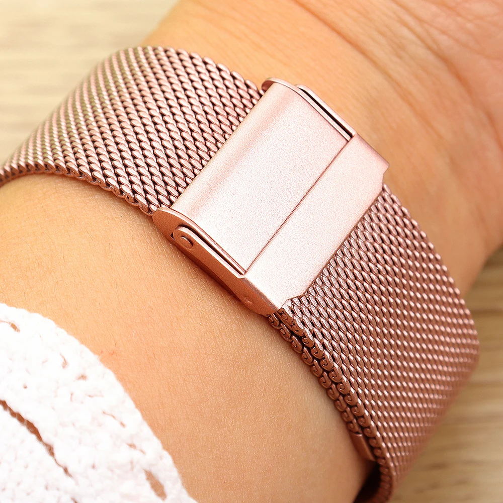 NEW Mesh Milanese Steel Watch Band Metal Ultra-thin Universal Stainless Steel Bracelet pink blue Strap 20mm 22 mm image 3