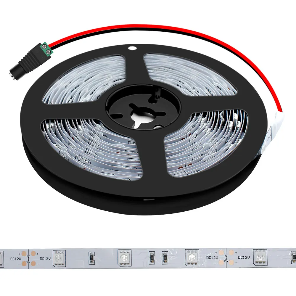 365nm 380nm 395nm UV LED Strip Black Light Non-Waterproof 12V 36W 16.4FT (5Mtrs) 150LEDs SMD5050 for UV Resin Curing