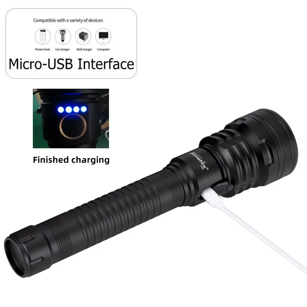 Aloenfire H32 xhp70.2 most powerful flashlight usb Tactical Zoom P70.2 LED Torch light Use 26650 Large battery