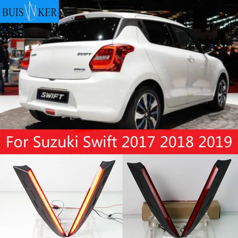 

Multi-functions Car LED For Suzuki Swift 2017 2018 2019 Rear Fog Lamp Pillar Light Bumper Light Brake Light Decoration