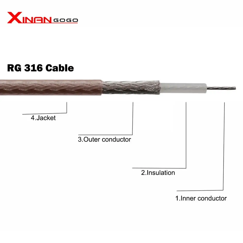 SMA Female to Y Type 2 X SMA Male Connector Splitter Combiner Cable Pigtail  1 to 2 SMA Cable RG 316 15CM