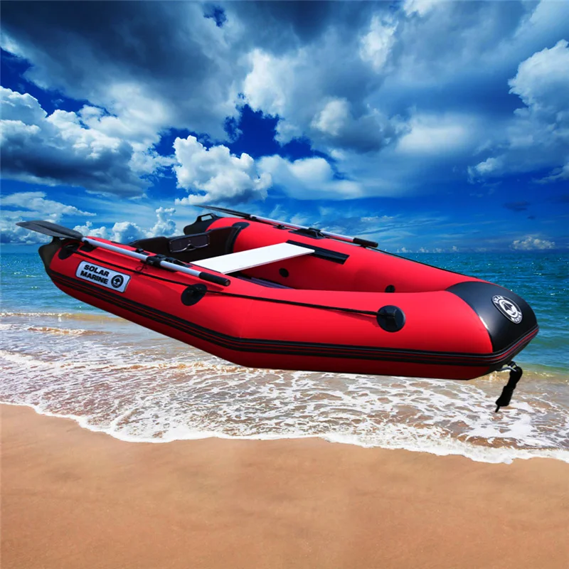 

Solar Marine 1-2 Person Assault Boat PVC Inflatable Aluminum Floor Fishing Boats Speed Kayaking Canoe MC230-6 Length 0.9mm