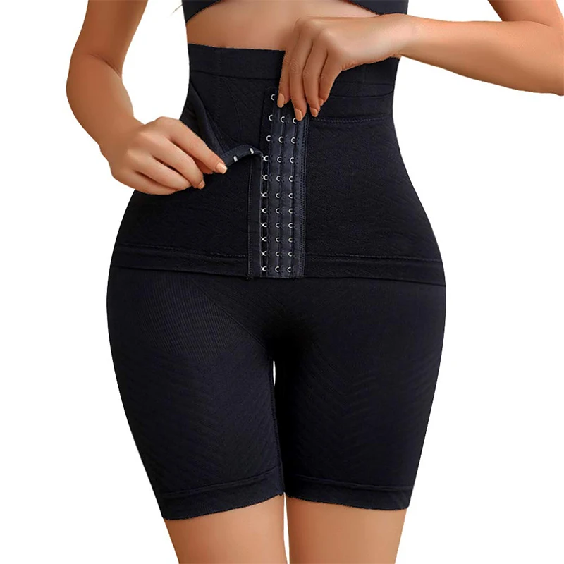 

Women High-Waist Panty Mid-Thigh Shapewear Tummy Control Shorts Waist Trainer Body Shaper Buckle Tummy Control Underwear