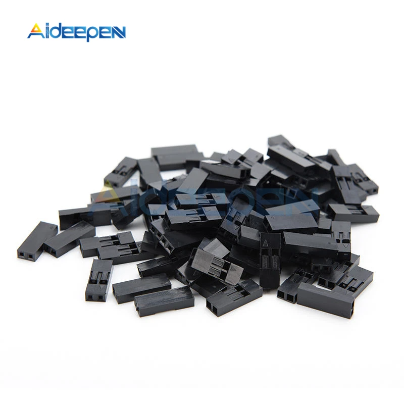1000 pçs/set 1 pino 2 pinos 2.54mm macho/fêmea dupont jumper fio cabo conector terminal com caixa de plástico preto habitação caso escudo