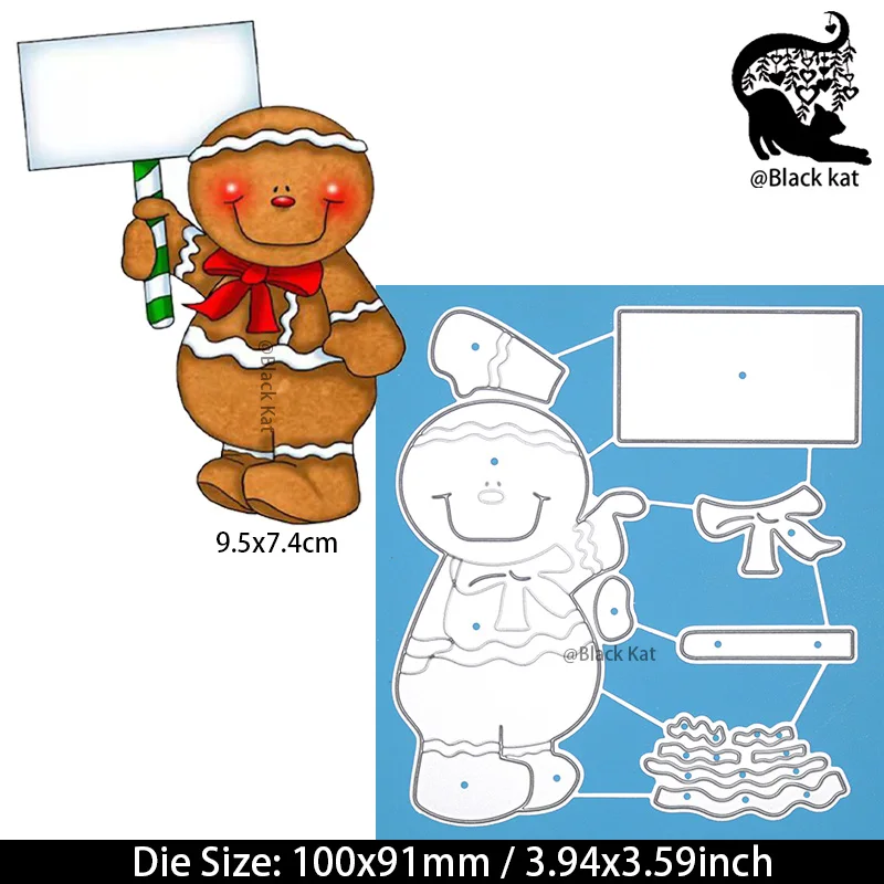 Boże narodzenie Metal wykrojniki album do scrapbookingu DIY nowe cukierki trzciny Gingerbread Man szablon do wytłaczania karta podarunkowa Craft