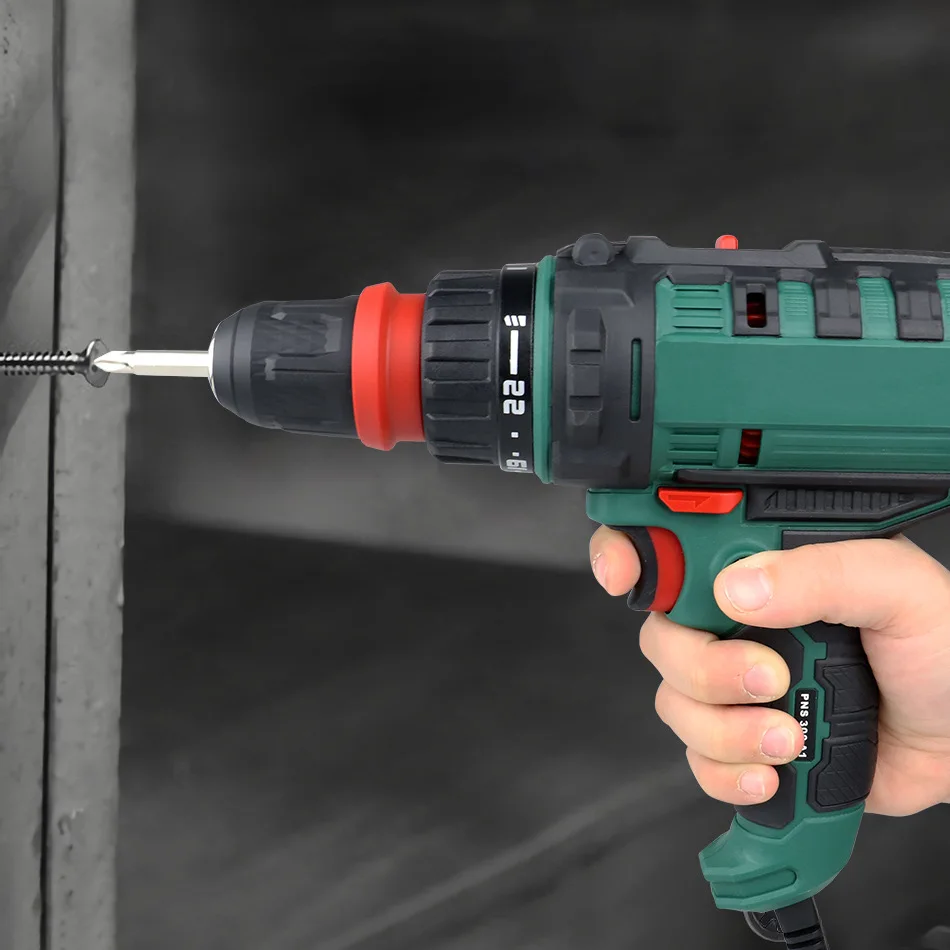 Imagem -05 - Furadeira Elétrica com Fio de 40 n. m Brocas Elétricas com Mandril de Liberação Rápida de 10 mm Acessório de Chave de Fenda com Cabo de 4m Ferramenta de Furadeira de Torque de 230v