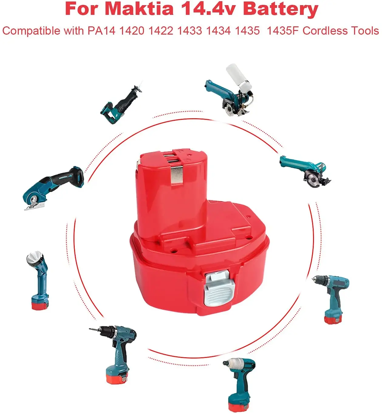 Dla Makita 14.4V 3.5AH/4.0AH śrubokręt akumulator narzędzia akumulatorowe do PA14 1422,1420,192600-1, 6281D,6280D wiertarka