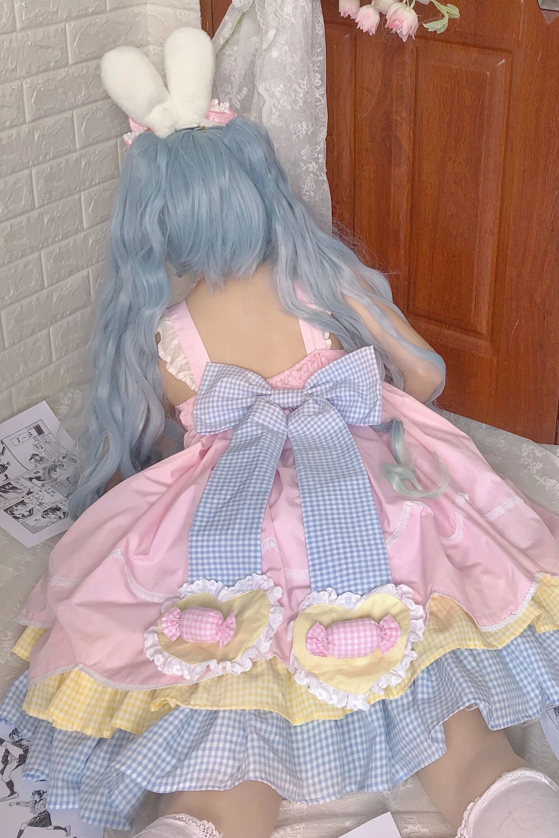 Robe Lolita à bretelles, Design Original, mignon, mignon, kawaii, été