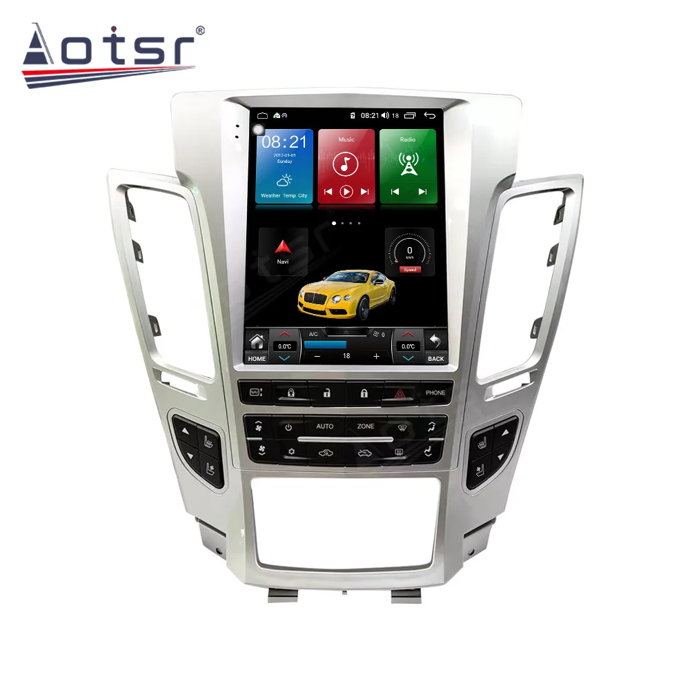 6+128G Carplay Tesa- Screen Stereo Android 12 For Cadillac CTS 2007 2008 2009 2010 2011 2012 2013 2014 2015 2016 GPS Head Unit