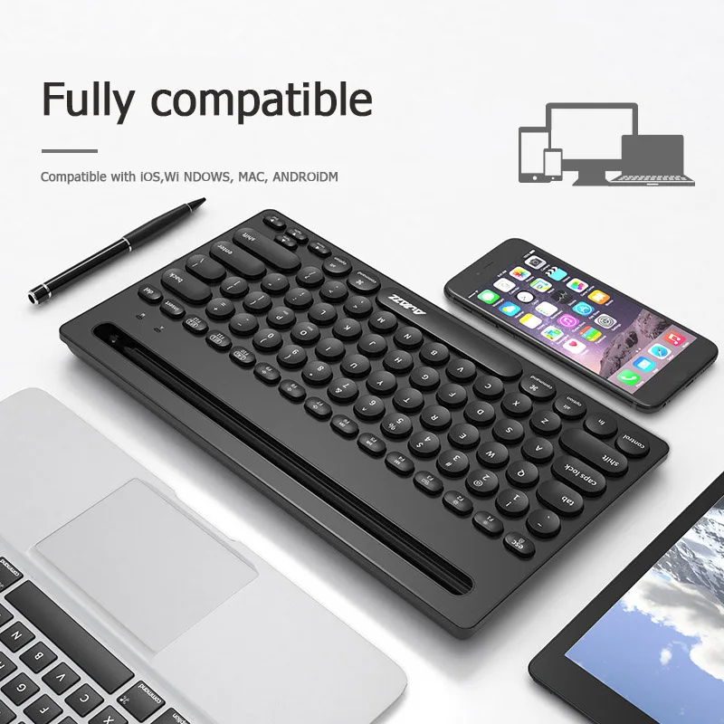 Ajazz 320i Professional Ultra-slim Wireless Keyboard Bluetooth 2.4G Wireless Keyboard Bluetooth Keyboard Touchpad Inalambric