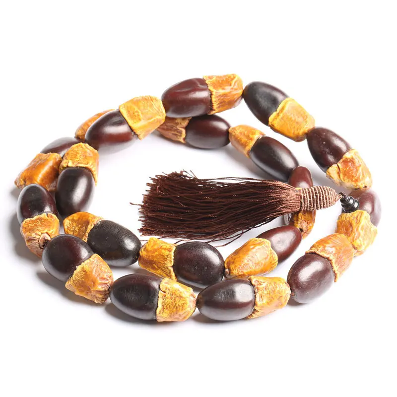 Tibetan Buddhism 18 Aubergine-Bodhi Seeds Prayer Beads Mala(Car Adornment)