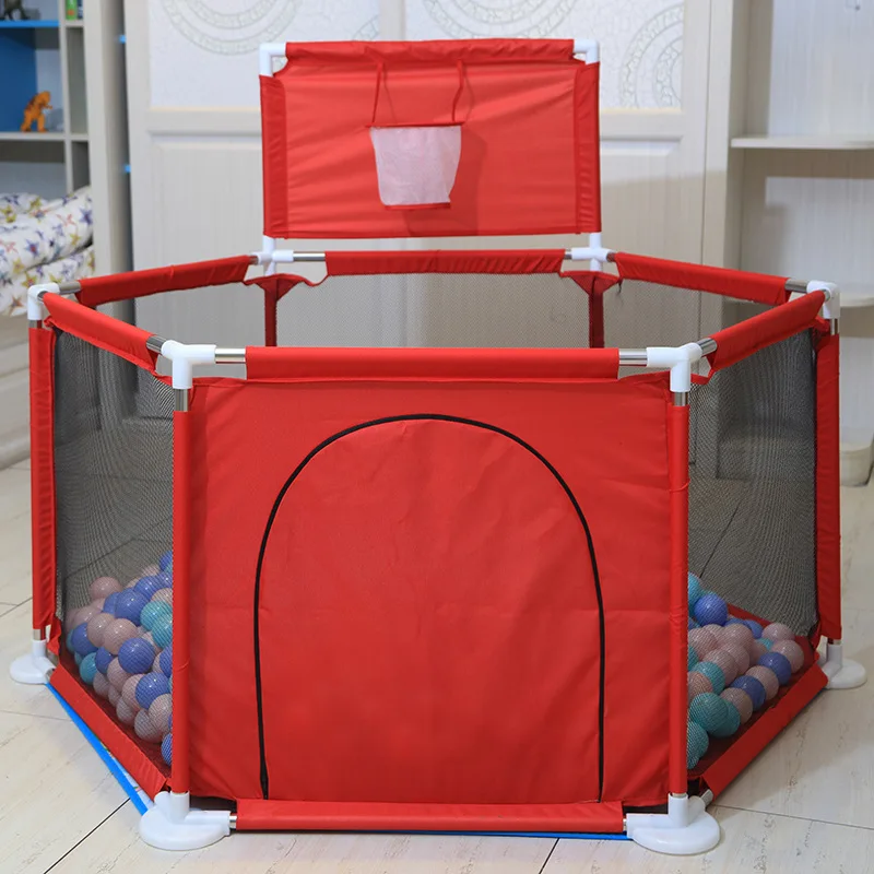 Corralito de bebé para niños, valla de seguridad portátil, barreras para piscina de bolas, aro de baloncesto para interiores